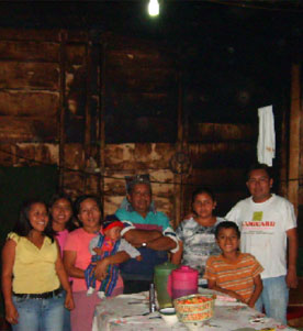 Don Polo and his family at Nueva Alianza
