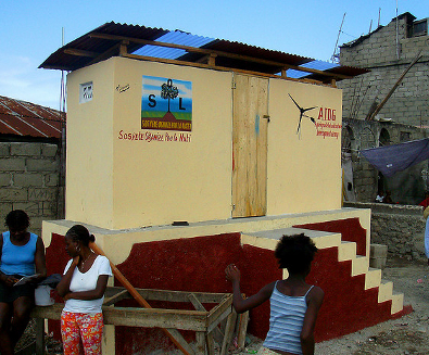 Public latrine in Petite Anse that serves 400 people